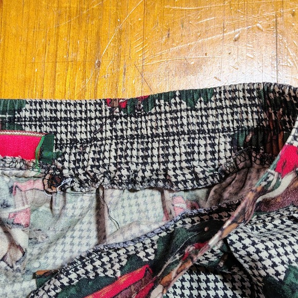 Fenwick Houndstooth Equestrian Polo Horse Riding Print Pleated Maxi Skirt Size 8 - Picture 6 of 10